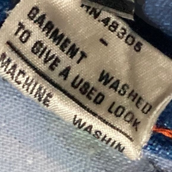 1970s Faded Glory by Appendagez Wide Leg Blue Jeans 100% Cotton Denim Jr Size 34 - Picture 11 of 16